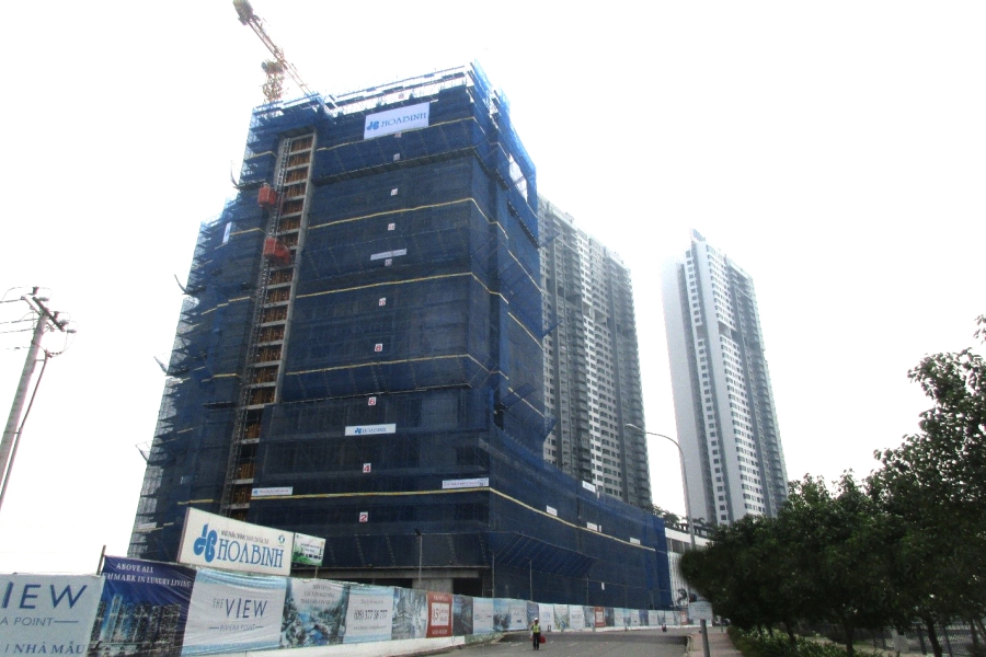 Construction site of The View at Riviera Point