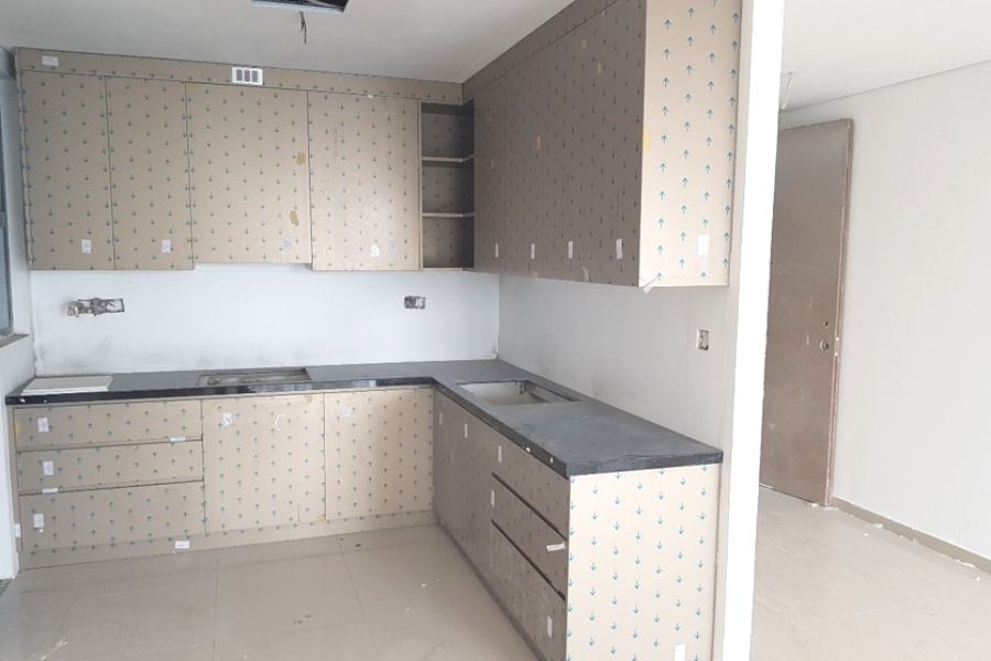 Kitchen of fitted unit